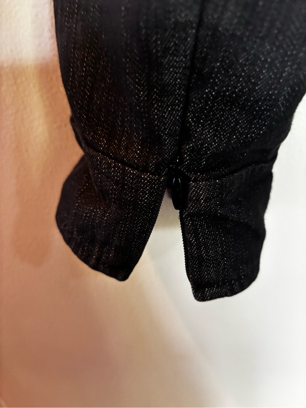 Burberry Black Denim Jacket with Beige Nova Check Lining - Picture 9 of 9